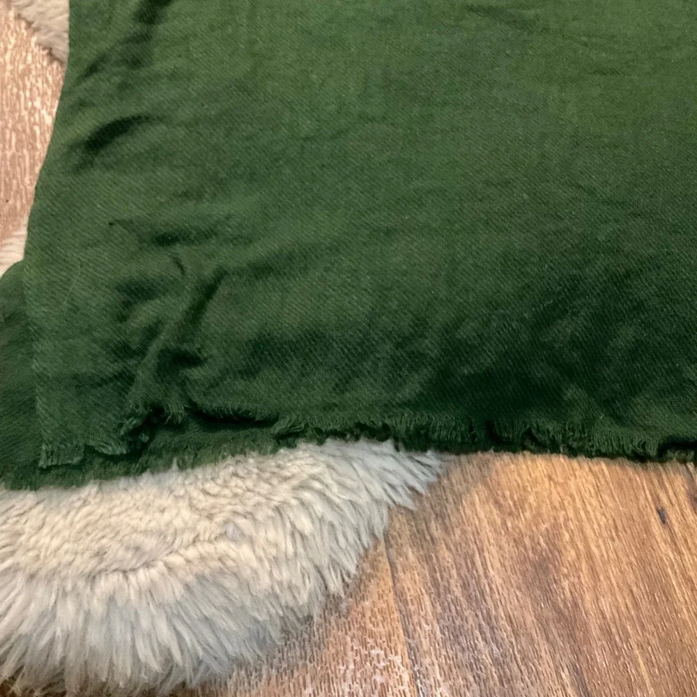 Cashmere Scarf Wrap Dark Green 24